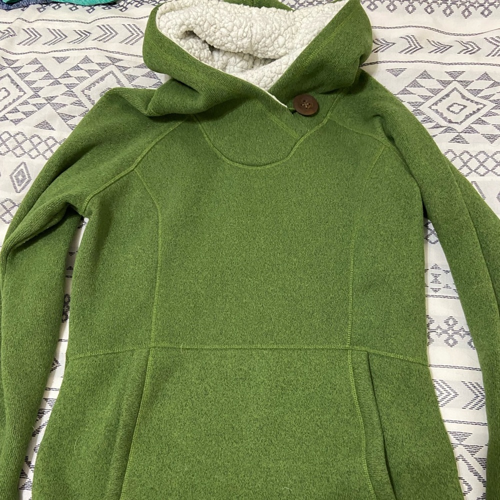 Womens Koppen Brand Green Hooded Sweater